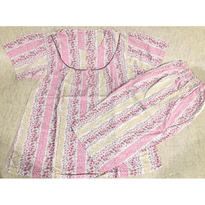 Baju Tidur Piyama Wanita Yumico Bahan Import Kaos HT - Rose Colours
