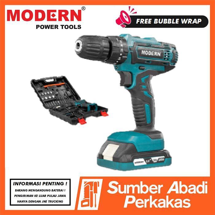 Modern M-16 Mesin Bor Cordless Drill 20V Set Tangan Baterai Impact M16 Original Dan Terpercaya