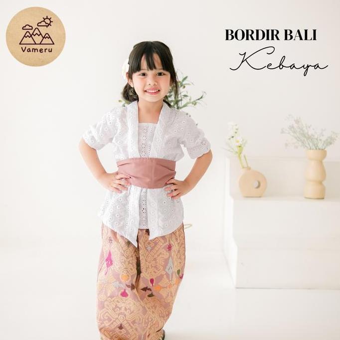 Kebaya Anak Brokat Katun Bali Bordir
