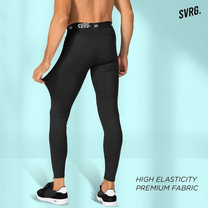 Svarga Onyx Celana Legging Sport Pria Celana Spandex Strit Olahraga