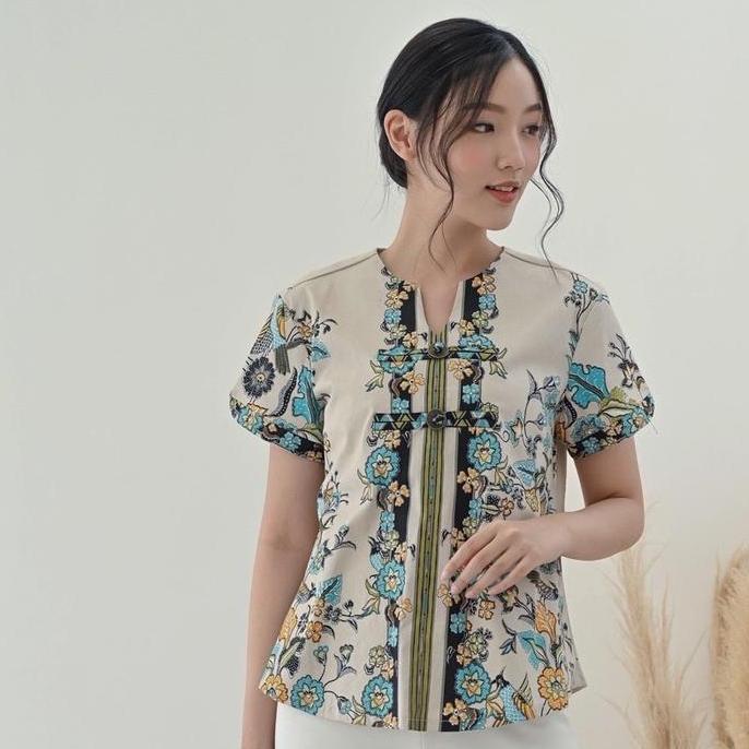 ATASAN BLOUSE BATIK WANITA - BAJU CHEONGSAM IMLEK