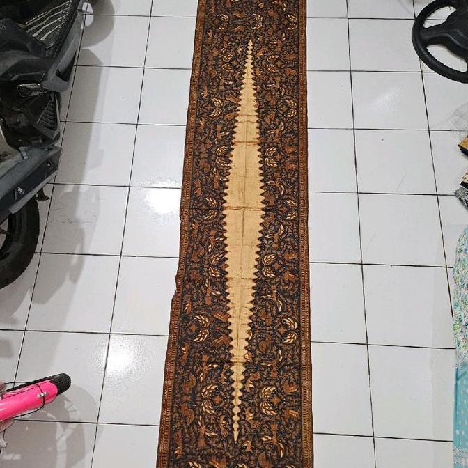 Batik Lawasan Tulis SELENDANG sogan panjang 240cm Lebar 50cm