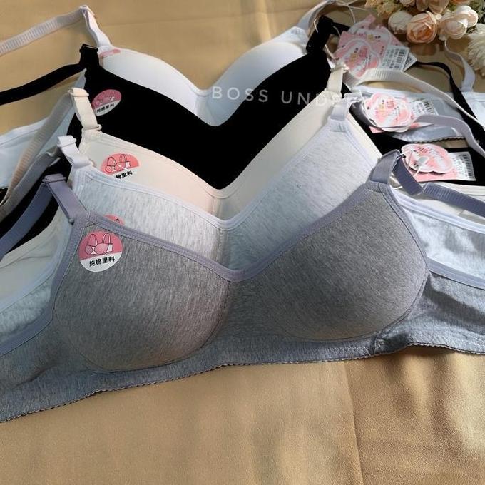 Murah Bra polos tanpa kawat, Sport bra polos, BH ABG katun, BRA katun, BH hitam, BH putih, Bra polos