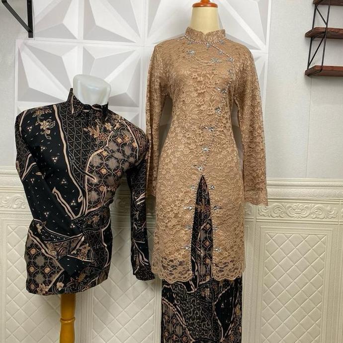 STELAN COUPLE KEBAYA JANGGAN DAN BATIK COWOK ELEGAN DAN MEWAH