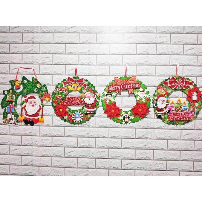 (JUMBO BULAT) Gantungan Natal Xmas Decoration Hiasan Pintu dinding