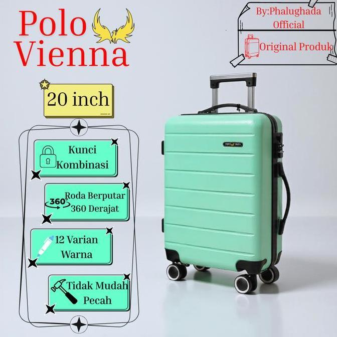 Koper Fiber Polo Vienna 24 Inch Kabin & Bagasi Free Kardus
