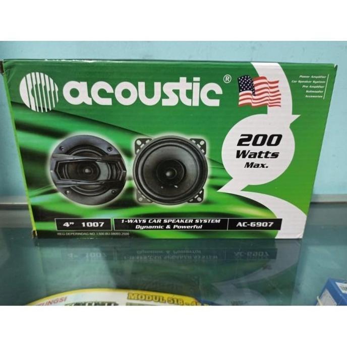 TERMURAH - Speaker Coaxial Acoustic 4 inch Mobil Pintu 200 W Watts 4" 4 in