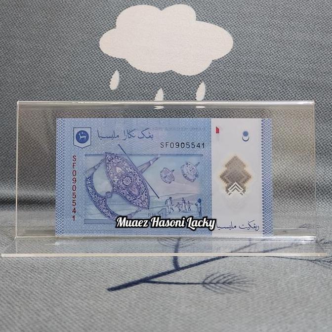 Akrilik Tempat Uang Pajangan Hiasan Malaysia 1 One Ringgit Polymer