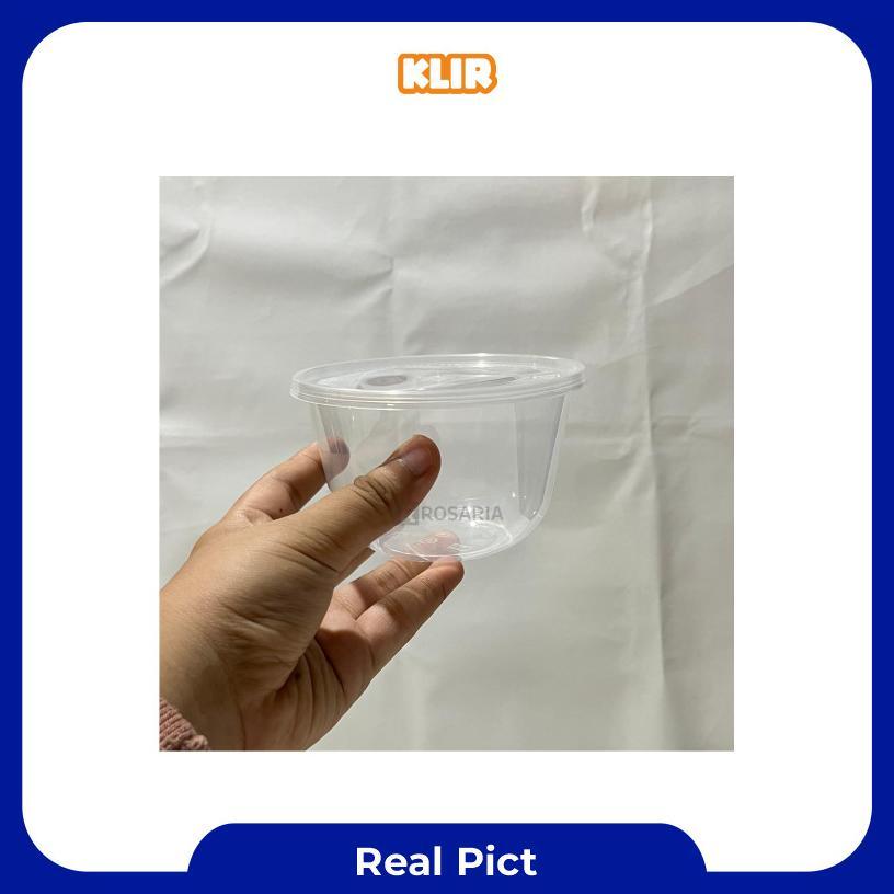 Thinwall Bowl 500 Ml Klir Mangkok Bulat Wadah Plastik Bening Food Container Stok