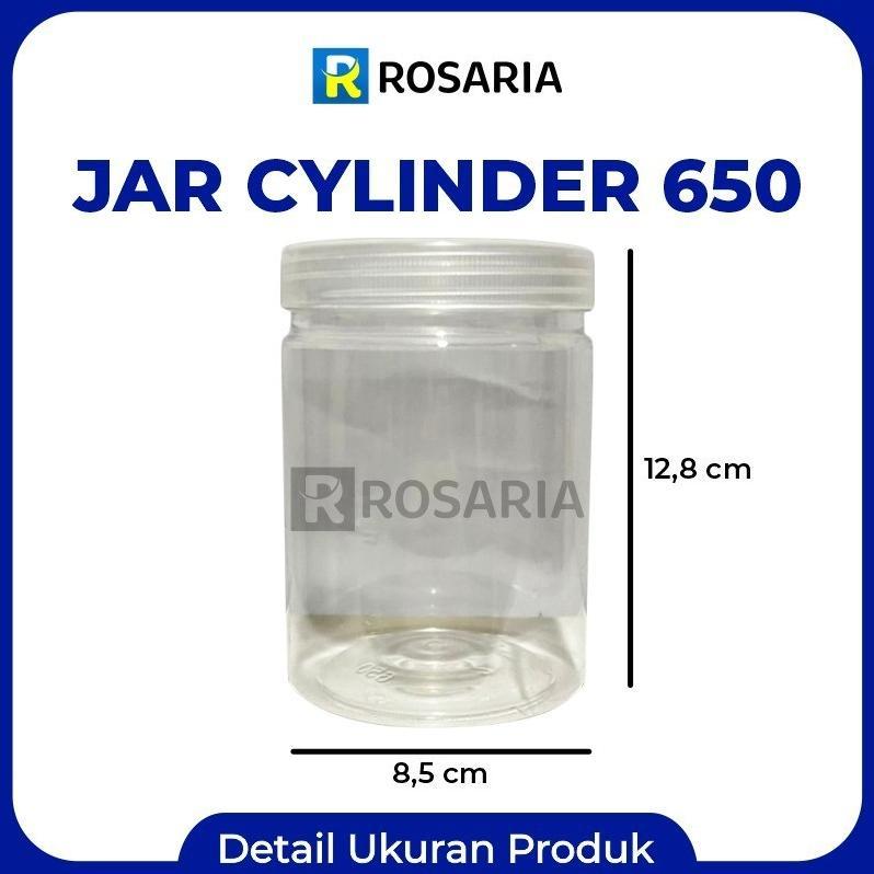 Jar Cylinder 650 Ml Merk Sjp Toples Tabung Plastik Bening Tranparan Kue Kering Terlaris