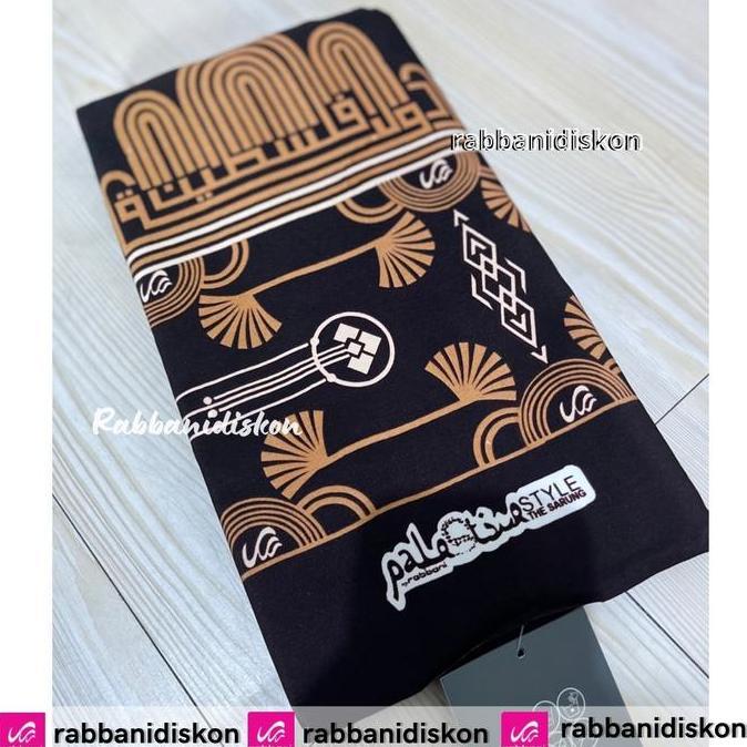 Spesial Sarung Rabbani Retina Coklat Motif Palestine Series