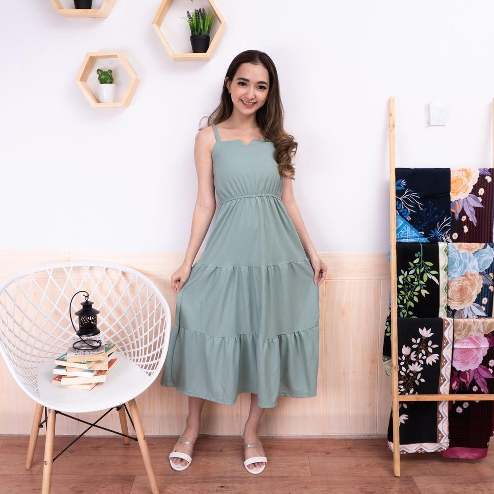 DRESS MIDI LISA RUFFLE KOREAN STYLE DRESS MIDI DAISY KOREAN STYLE