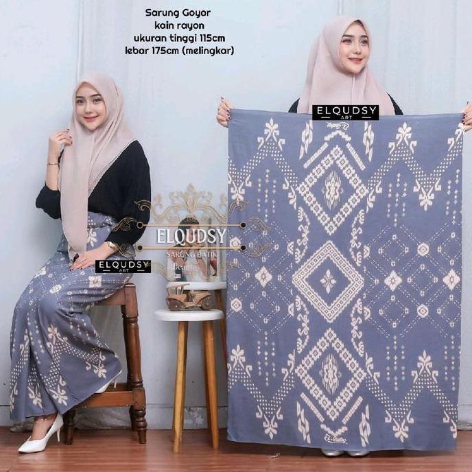 Spesial Sarung Santri Putri Sarung Rayon Goyor Sarung Santri Pondok Wanita/Pria Muslim Adem Lembut N