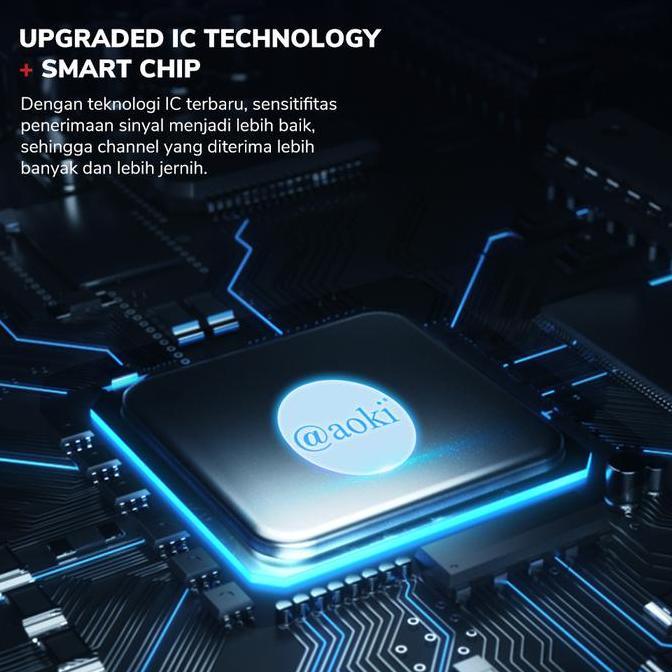 AOKI Antena 2 tv digital luar dalam indoor outdoor AT3000 Kabel