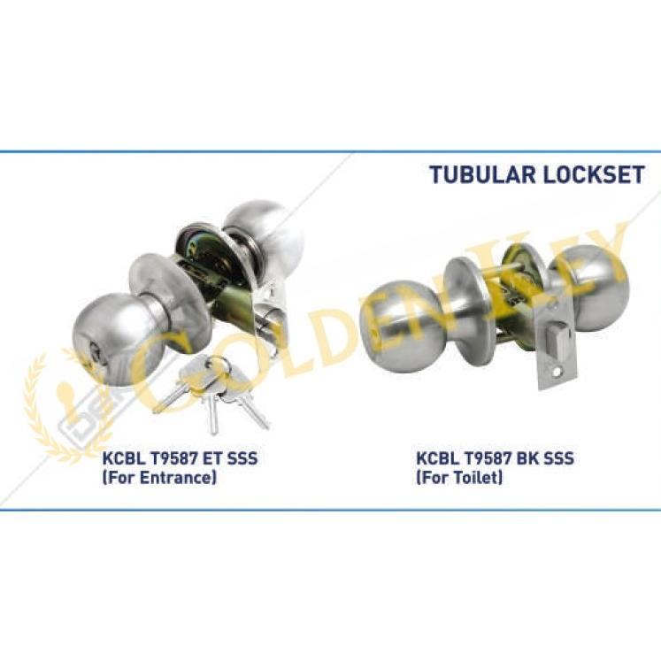 Kunci Bulat Dekson Dekkson KCBL T9587 ET SSS Handle Knob Gagang Lockset T 9587 Pintu Kamar Mandi mur