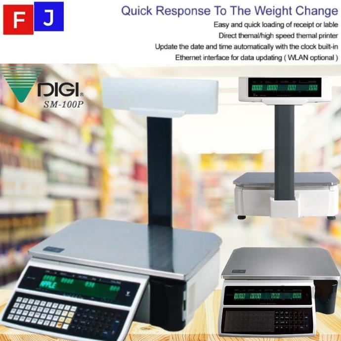 TIMBANGAN BUAH SAYUR PRINT LABEL HARGA DIGI SM100 P - DIGI SM 100 P