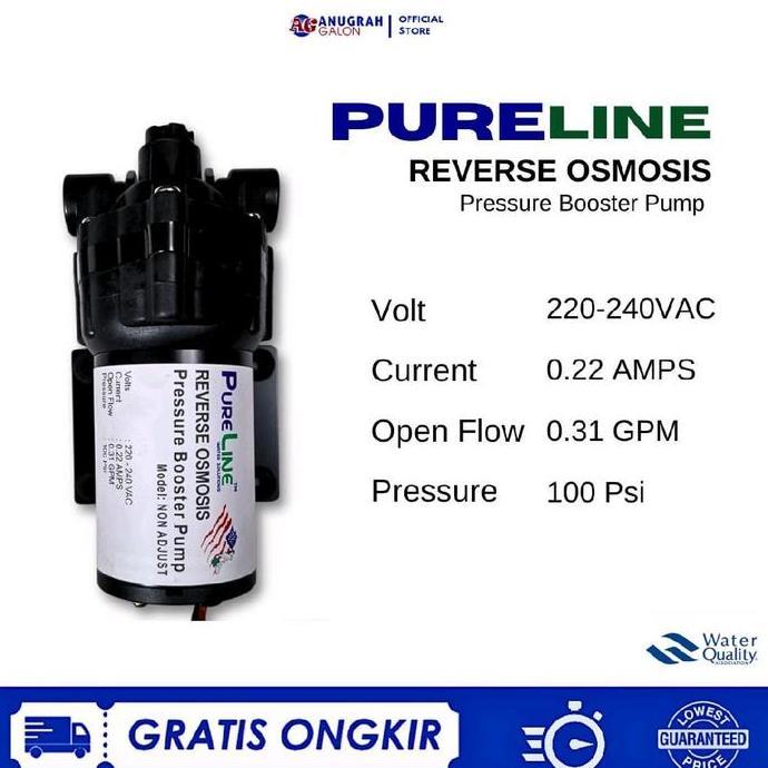 Pureline Reverse Osmosis Pressure Booster Pump 24 Volt - Pureline Reverse Osmosis Best Seller