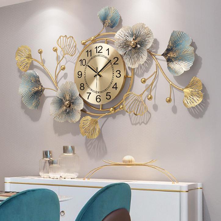 Jam Dinding Quartz Iron Luxury Peacock 3D Jam dinding Mewah Hiasan Aesthetic Pajangan Ruang Tamu