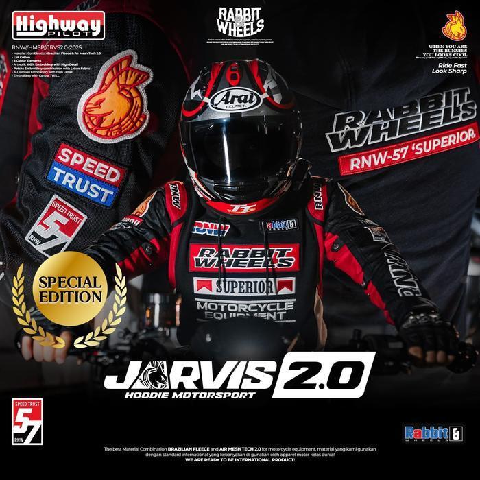 Jarvis 2.0 Hoodie Motorsport - Rabbit And Wheels Terbaru Best Quality 100% Original
