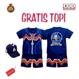 FREE TOPI / BAJU ANAK BOBOIBOY SETELAN ANAK BOBOIBOY AIR API HALILINTAR DAUN GEMPA Produk baru