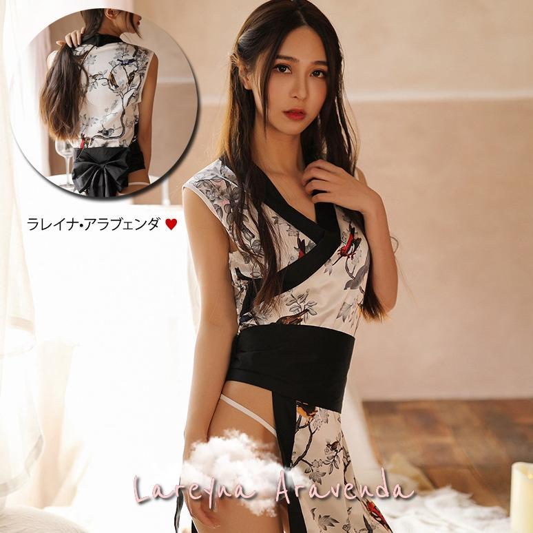 Pakaian Wanita- Setelan Lingerie + Cd Model Kimono Jepang Kojira Sweet Lg184 - Lingerie - Baju Dinas