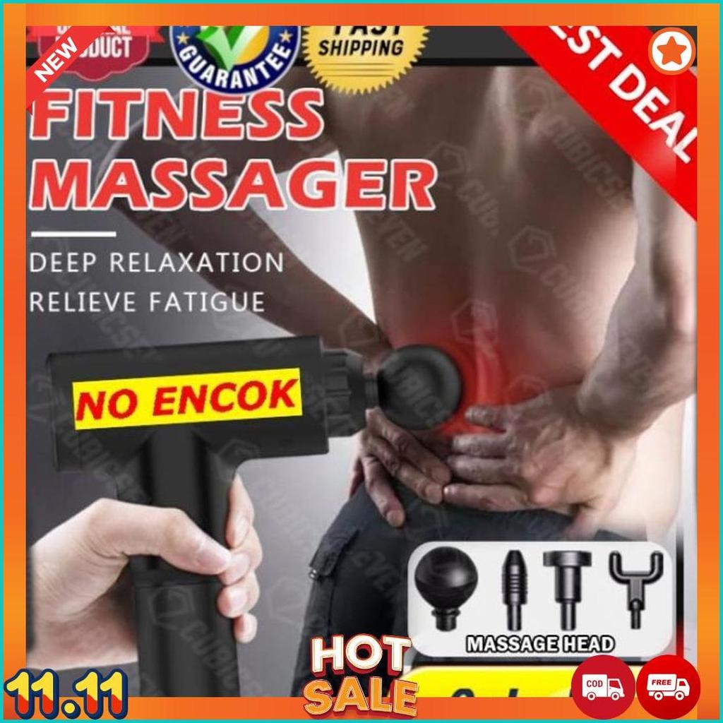 Massage Gun - Deep Tissue Muscle Massager - Alat Pijat Getar Wireless Cod [H2]