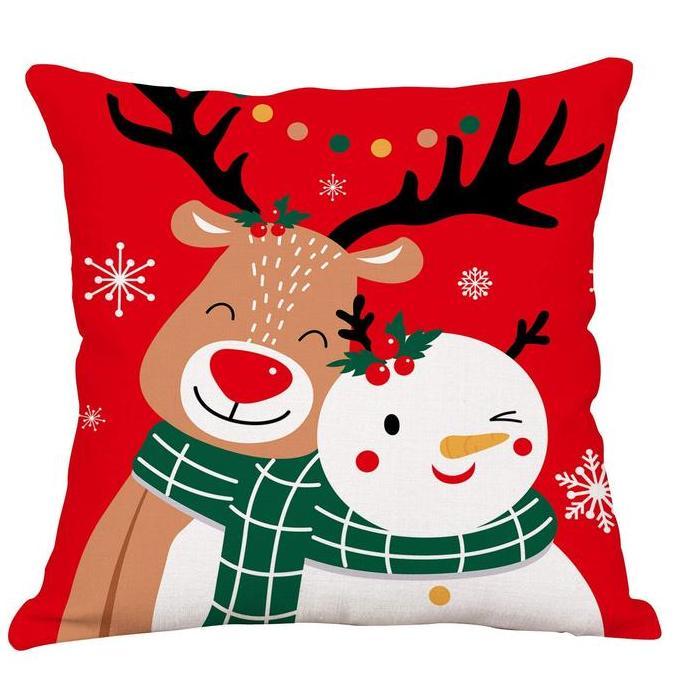 Sarung Bantal Sofa Motif Natal Christmas