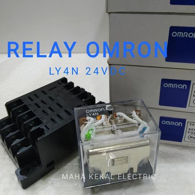Relay Omron Original Ly4 Ly4N 12Vdc 10A 14Kaki Set Socket/Relay Omron Ly4N Omron Ly4N 12Vdc Relay Om
