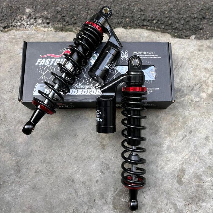 Shockbreaker Belakang Tabung Atas 280Mm-340Mm Copy Warna Full Hitam Jupiter Vega R Fizr - Rx King Su