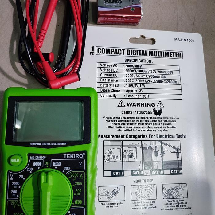 Tekiro Dm 1906 Multimeter Multitester Avometer Digital Dm1906 Original Dan Terpercaya
