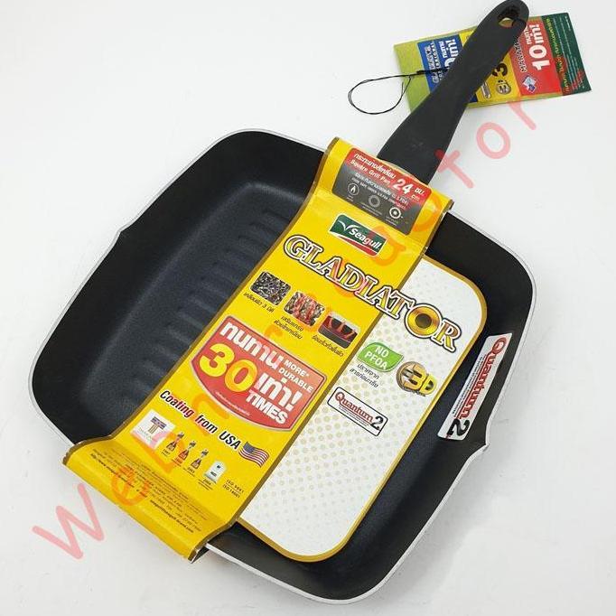 Spesial Seagull Gladiator Griddle Grill Teflon 24Cm/ Panggang Steak Ikan