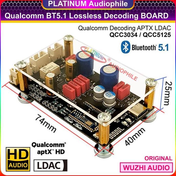 Bluetooth Audio Decoding BT 5.1 Lossless Flac MP3 Receiver Qualcomm APTX LDAC QCC5125 QCC3034