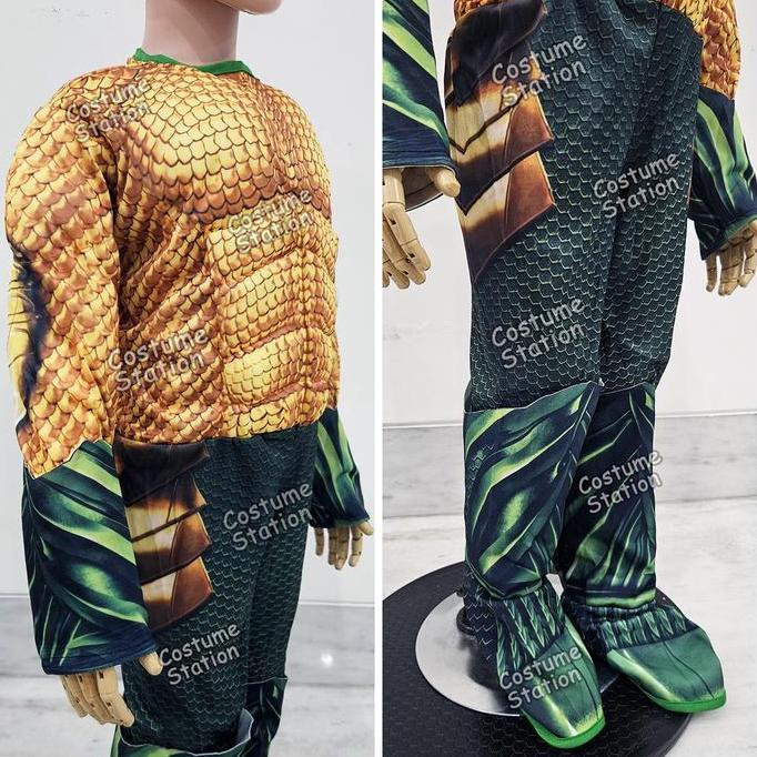 Kostum Aquaman / Costume Superhero DC Justice League anak