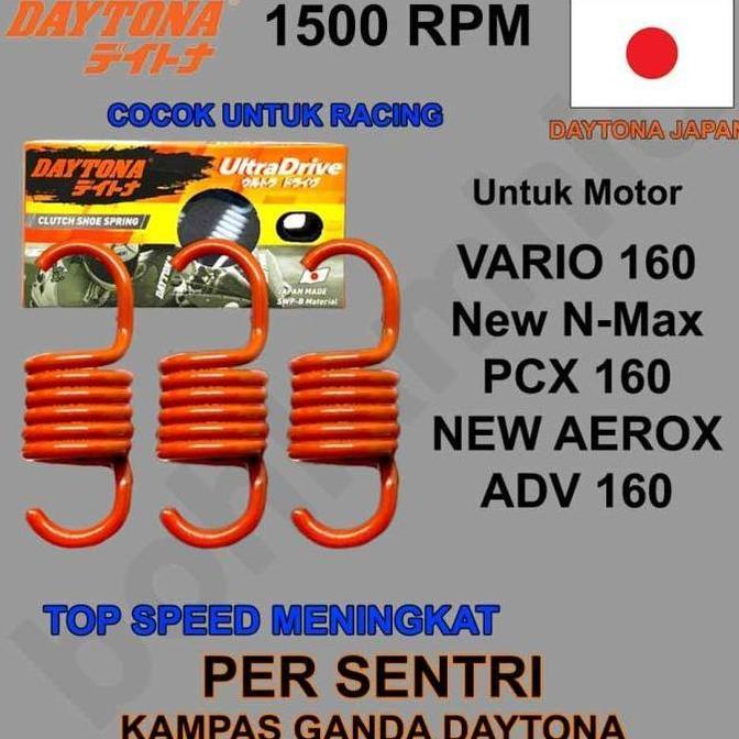 Per Sentri Kampas Ganda DAYTONA NMax, Vario, PCX, Aerox, ADV 1500RPM