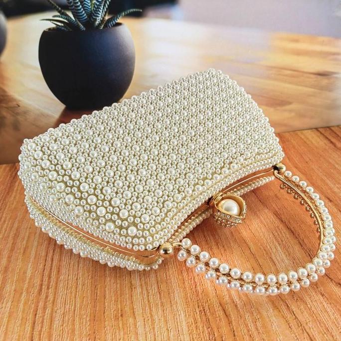 Tas pesta wanita import elegan tas kondangan wanita mewah clutch pesta wanita kristal cantik tas pes