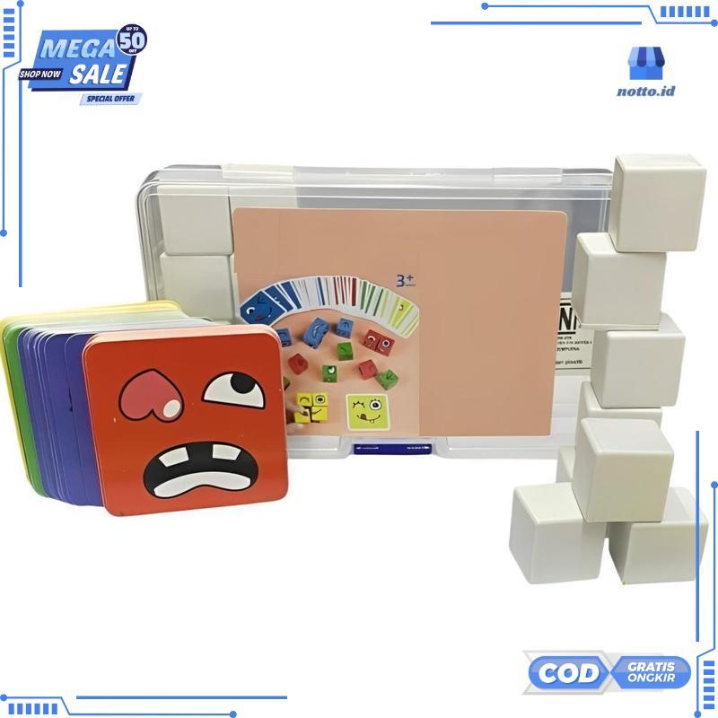 Mainan Dadu Ekspresi Interaktif Multipemain Tebak Ekspresi Wajah Dadu Tebak Bersama Teman - RO30-031