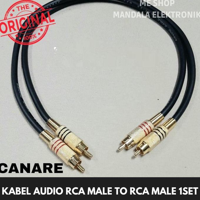 Kabel jack RCA pendek - kabel canare rca gold Set