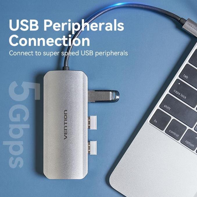 Vention Multiport Hub Usb Type C Hdmi Usb 3.0 Card Reader Tf Sd Power Delivery