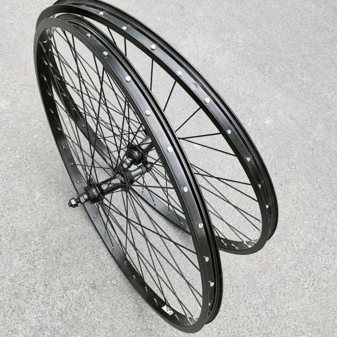 WHEELSET VELG 26 UNITED RIM RIMS 26" INCH DEPAN DAN BELAKANG HITAM SEPEDA FEDERAL MTB MINI WHEEL SET