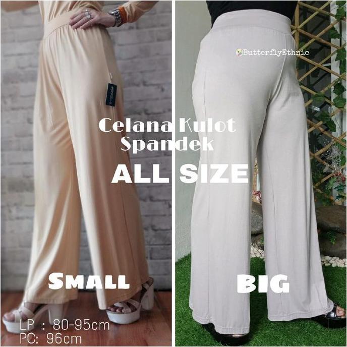 Celana Kulot Kaos Wanita Polos Panjang / Kulot Standar Bahan Spandek Katun Premium