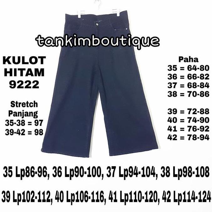 CELANA KULOT JEANS HITAM JUMBO 9222