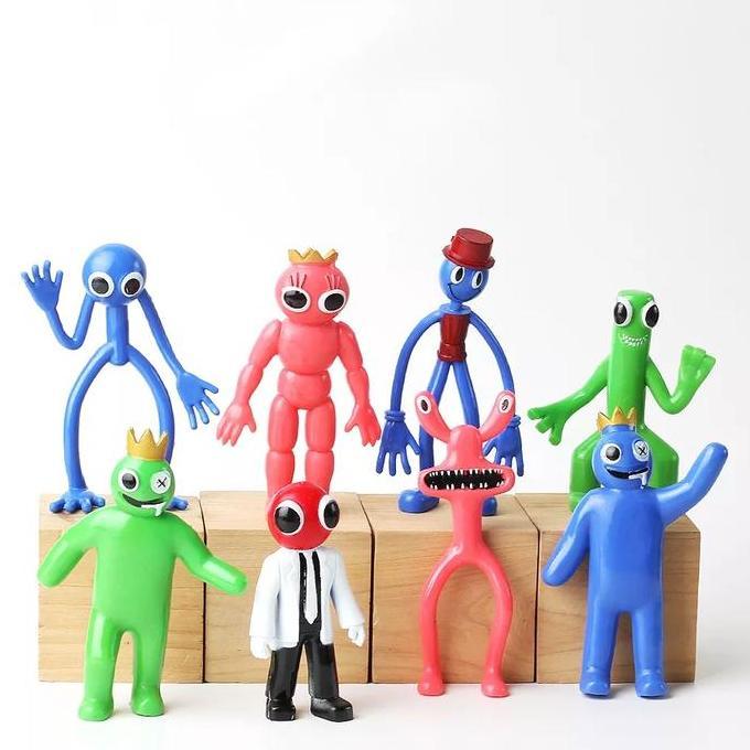 MAINAN RAINBOW FRIENDS SET 8 FIGURE MINIATUR TOPPER CAKE