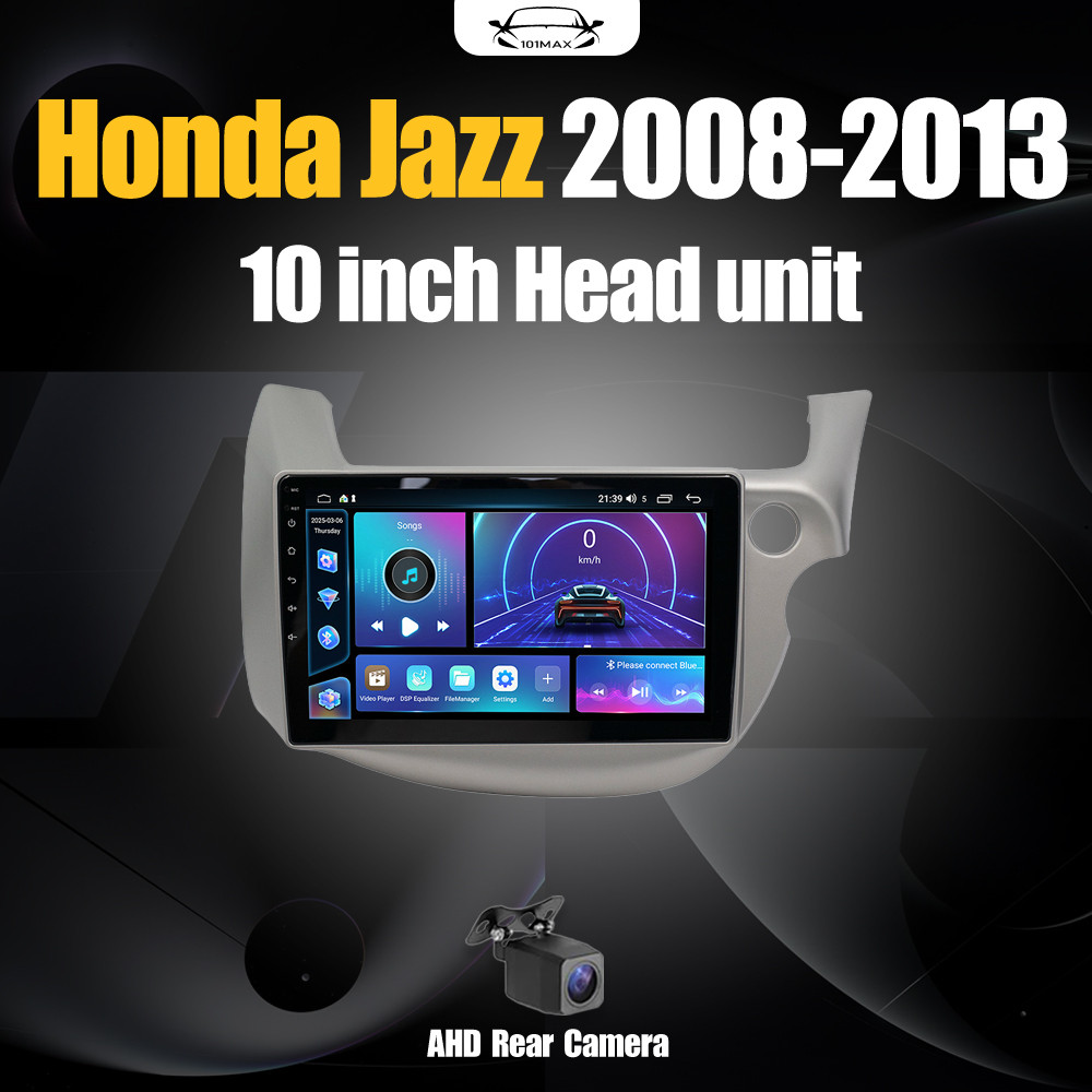 Android 14 Head Unit 10" IPS For Honda Jazz 2008-2013 Head Unit 8 Chip Nuklir 8+64GB/8+128GB Android