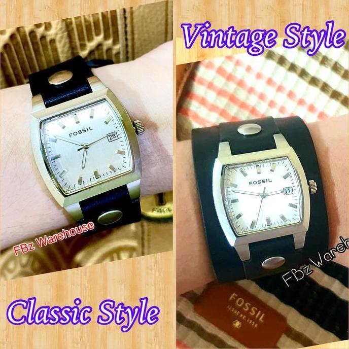 Fossil jam gaban kotak black