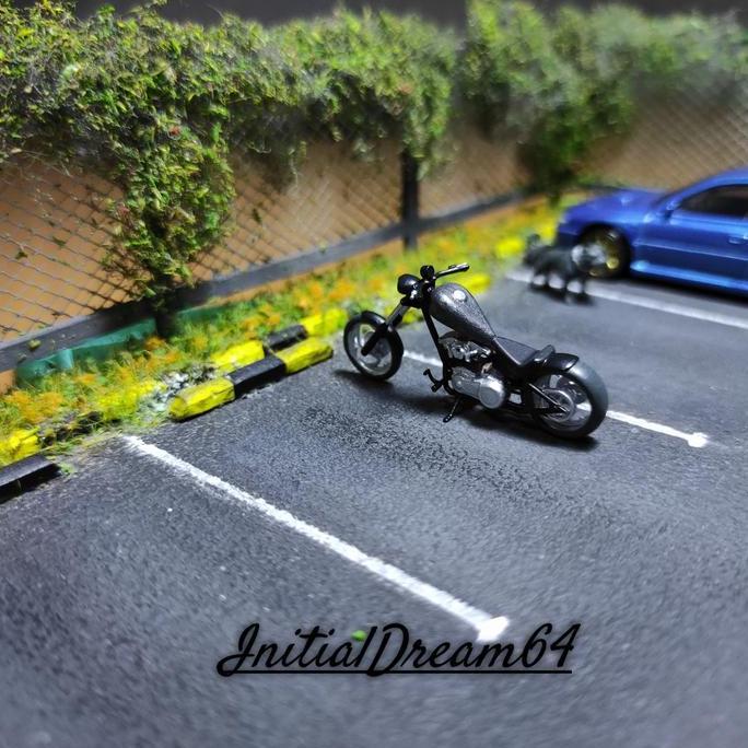 miniatur motor custom chopper skala 64 kode 451