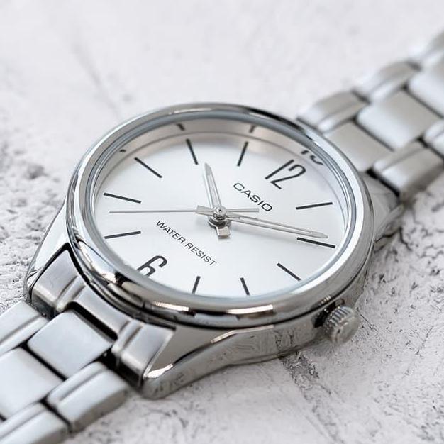 CASIO LTP-V005D-7BUDF - Jam Tangan Wanita - Silver Putih - LTPV005D