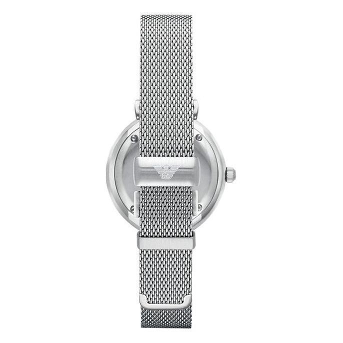 Jam Tangan Wanita Emporio Armani Fashion AR1955 Ladies Mother Of Pearl Dial Mesh Strap