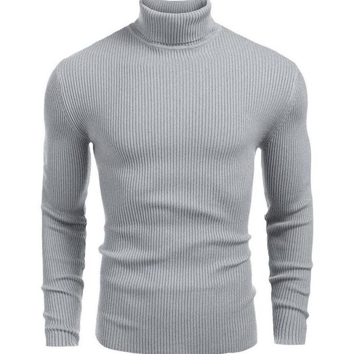 Bara_Vans - Kaospolos Kaos Turtle Neck Lengan Panjang | Kaos Polos Katun Pria Casual