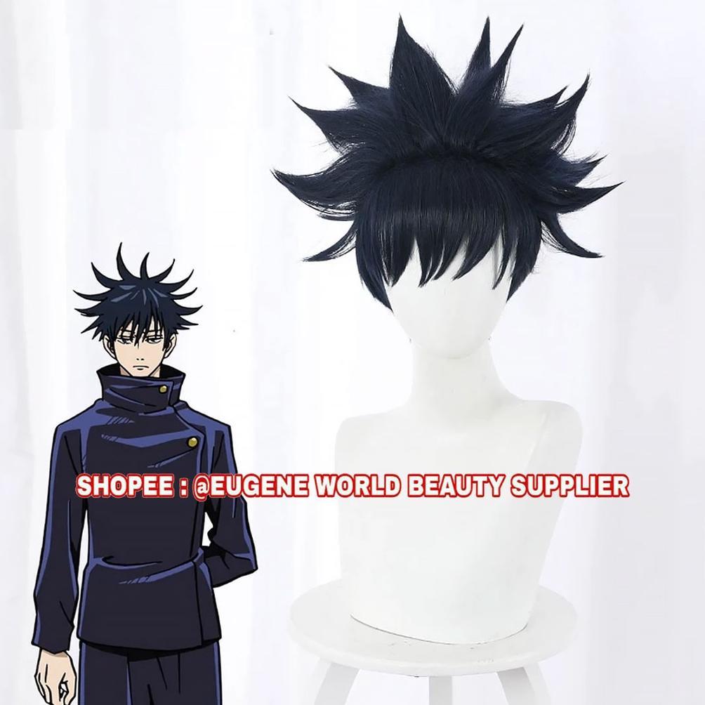 READY STOCK RAMBUT PALSU FULL WIG COSPLAY ANIME JUJUTSU KAISEN WIG FUSHIGURO MEGUMI WIG MEGUMI FUSHI