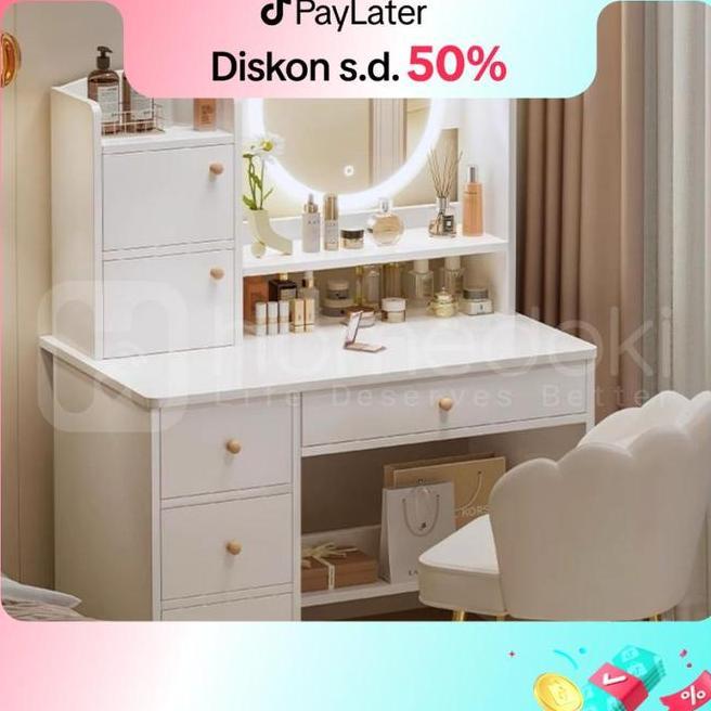 Homedoki Meja Rias Putihmeja Rias Kecilmeja Rias Minimalismeja Rias Lampu Ledmeja Rias Aesthetic